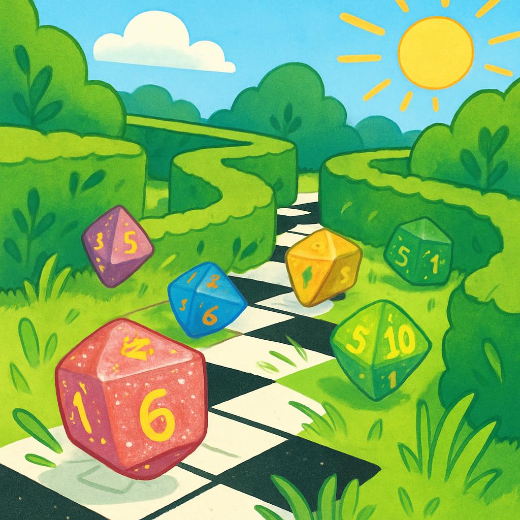 The image depicts a whimsical illustration of a fantasy village nestled within a lush, vibrant forest. At the heart of the...